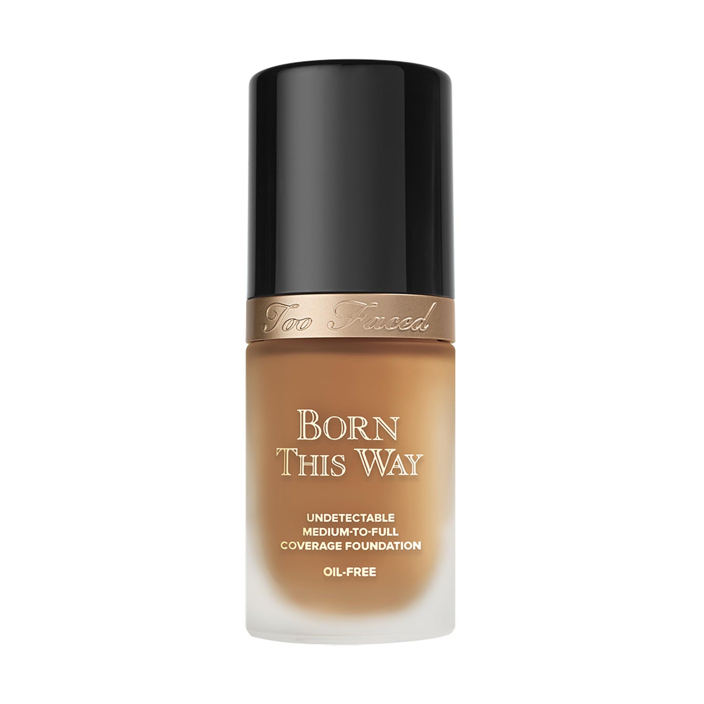 Too Faced Born This Way Natural Finish Longwear Liquid Foundation | Medium-To-Full Coverage | Hydrating + Oil Free, 1 Fl Oz, Honey