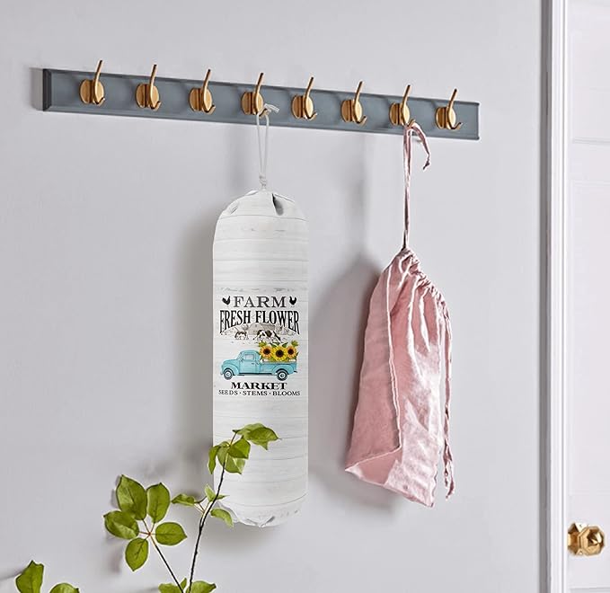 Grocery Bags Holder Organizer for Shopping Bags，Wall Mount Plastic Bags Storage Container Dispensers, Gift for Women Mother Grandmother Friend
