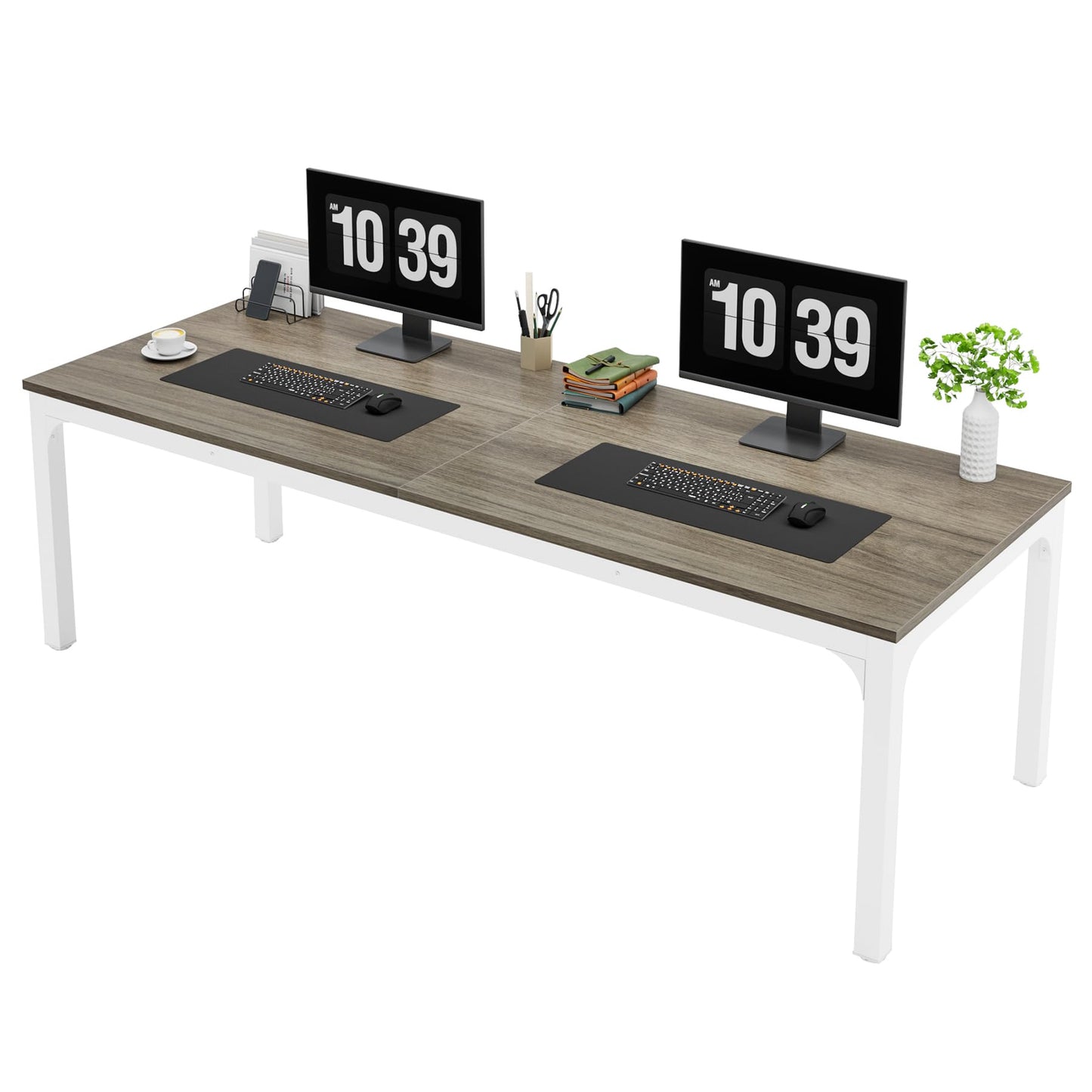 Tribesigns 78.7 Inches Extra Long Computer Desk 2 Person Desk, Double Long Desk, Workstaion for Home Office
