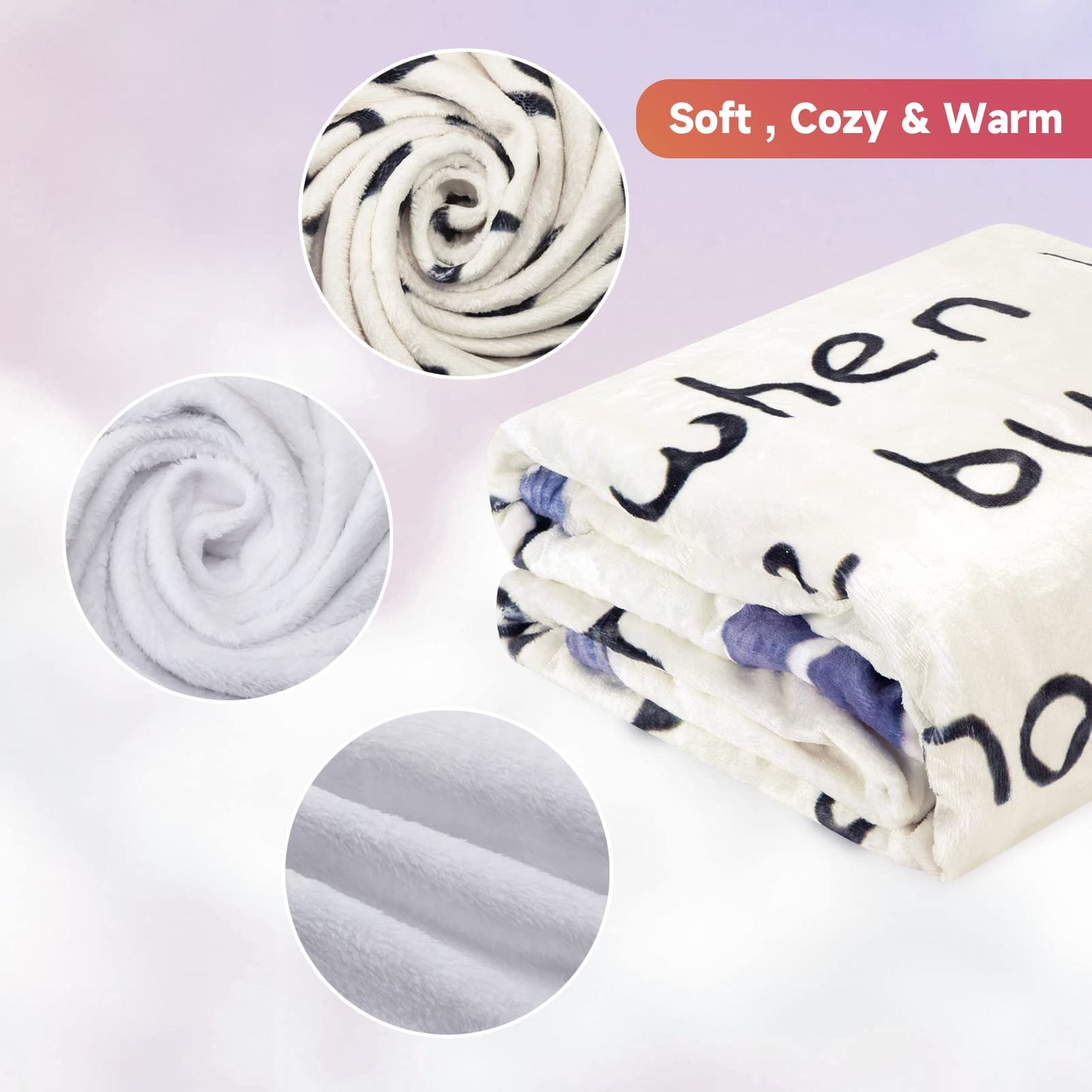 VETEBLE 70 x 55 inches Super Soft Blanket Gifts for Mom, Perfect Mother Gifts for Mother's Day, Christmas, Birthday Gifts for Mom from Daughter Son