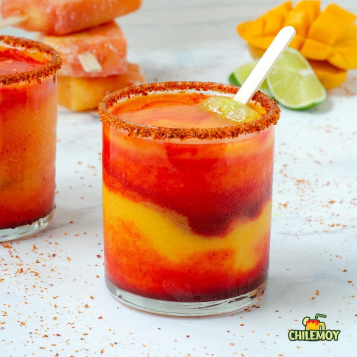CHILEMOY Rim Dip Chamoy | Handcrafted Mexico | Chamoy Rim Paste for Cocktails, Beer, Seltzer, Michelada Rim Dip | Tajin Rimmer for Cocktails 8oz Mango