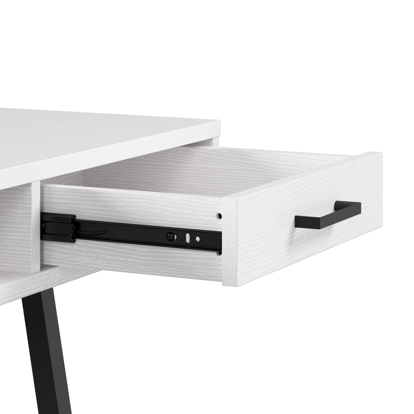 Bush Furniture Steele 40W Writing Desk in Pure White Oak | Computer Table for Home Office Workspace