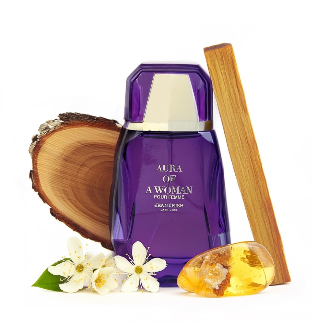 Jean Rish Aura of a Woman Eau De Parfum (3.4 Fl Oz / 100ml) Perfume for Women with Jasmine & Amber Notes - Long Lasting and Luxury Fragrance