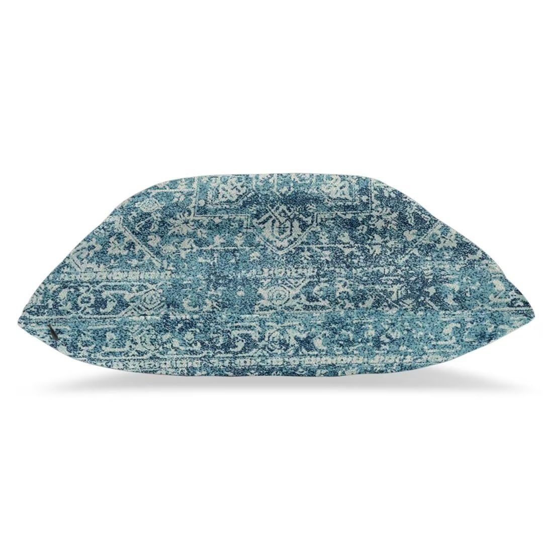 Sunshineyan Teal Boho Pillow Covers 18x18 Set of 2, Bohemian Carpet Pattern Outdoor Decorative Throw Pillows Linen Ethnic Design Rustic Farmhouse Cushion Cases for Couch Sofa Decor