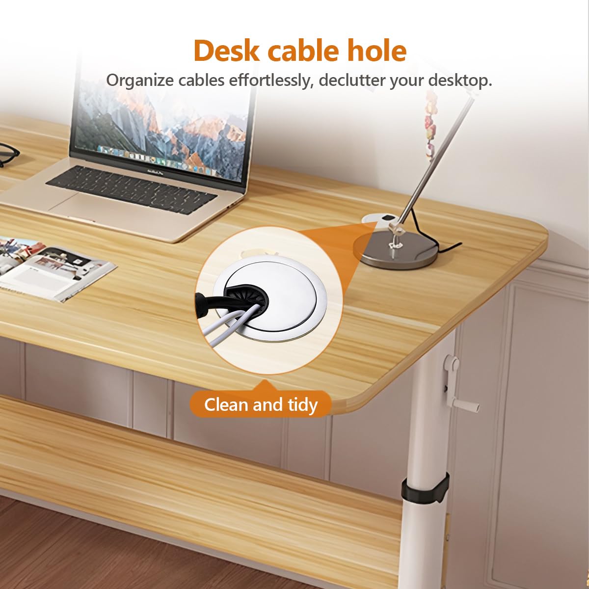 WXJHL Manual Standing Desk, Adjustable Height Desk, Stand Up Computer Table for Home Office, Bedroom