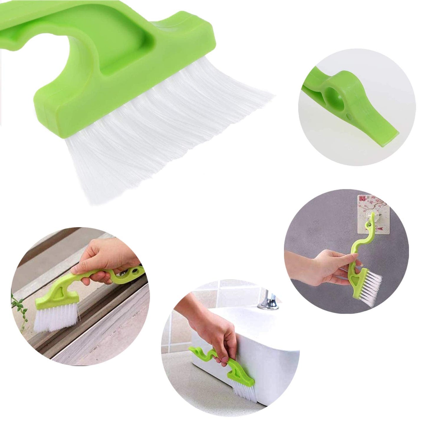 8 Pcs Hand-held Groove Gap Cleaning Tools,Door Window Track Cleaning Tools Groove Corner Crevice Cleaning Brushes for Sliding Door/Tile Lines/Shutter/Car Vents/Air Conditioner/Keyboard