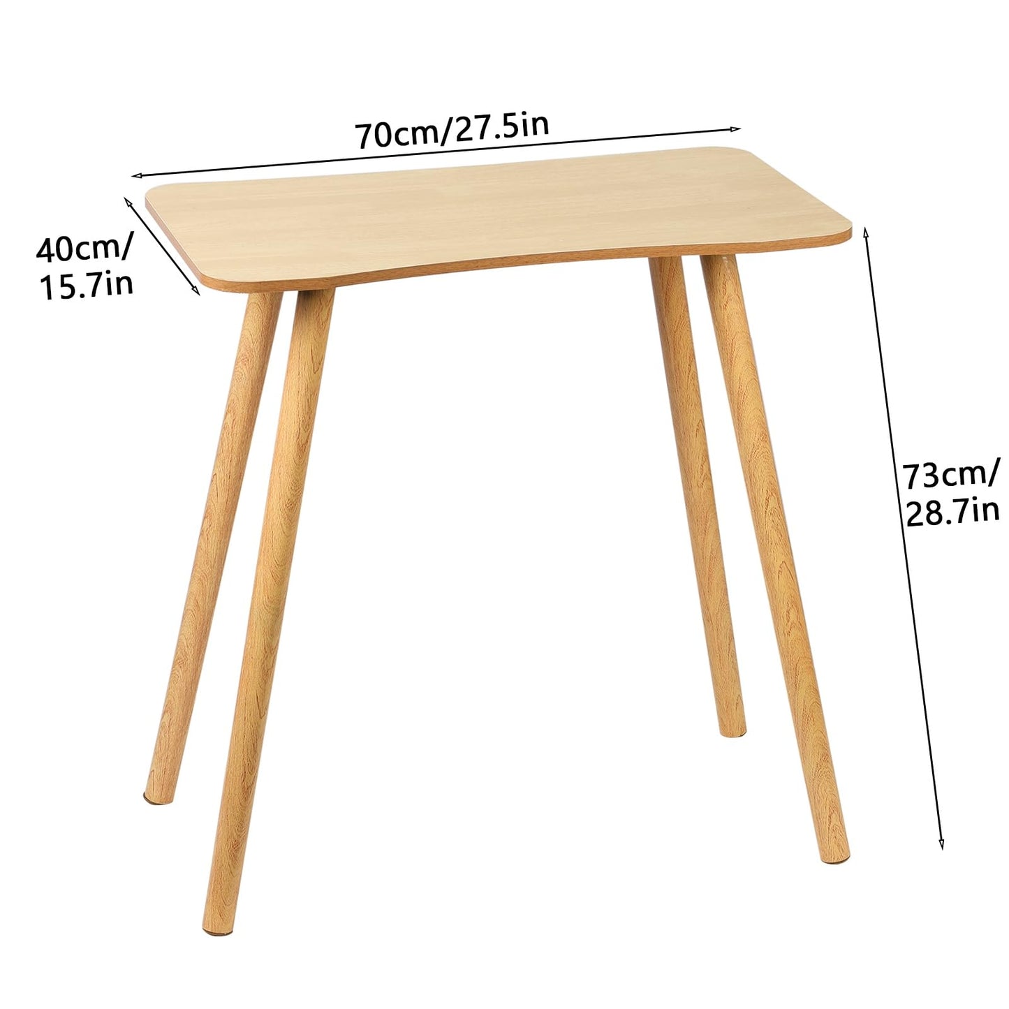 Tainrunse Computer Desk Modern Ergonomic Desk, Spacious Desktop Home Office Study Desk with Solid Legs Wooden Color