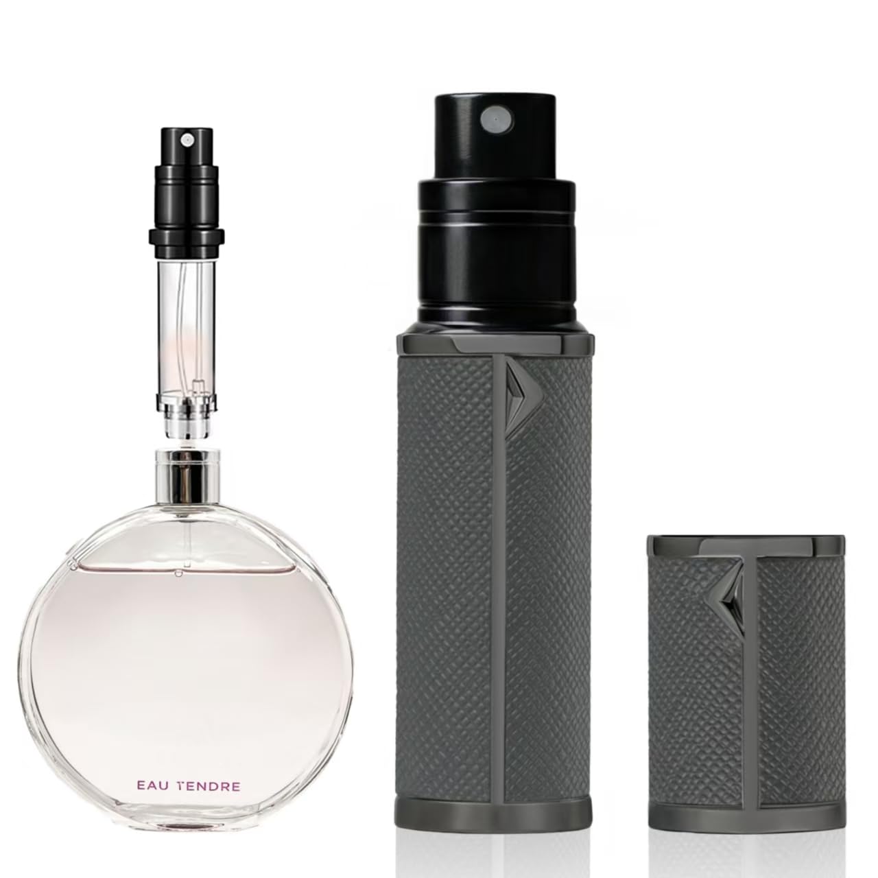 muilsae AB00GR 5ml Leather Perfume Atomiser Refillable, Bottom Fill Perfume Bottle, Portable and Leak-proof Suitable for Women and Men (AB00GR 5ml)