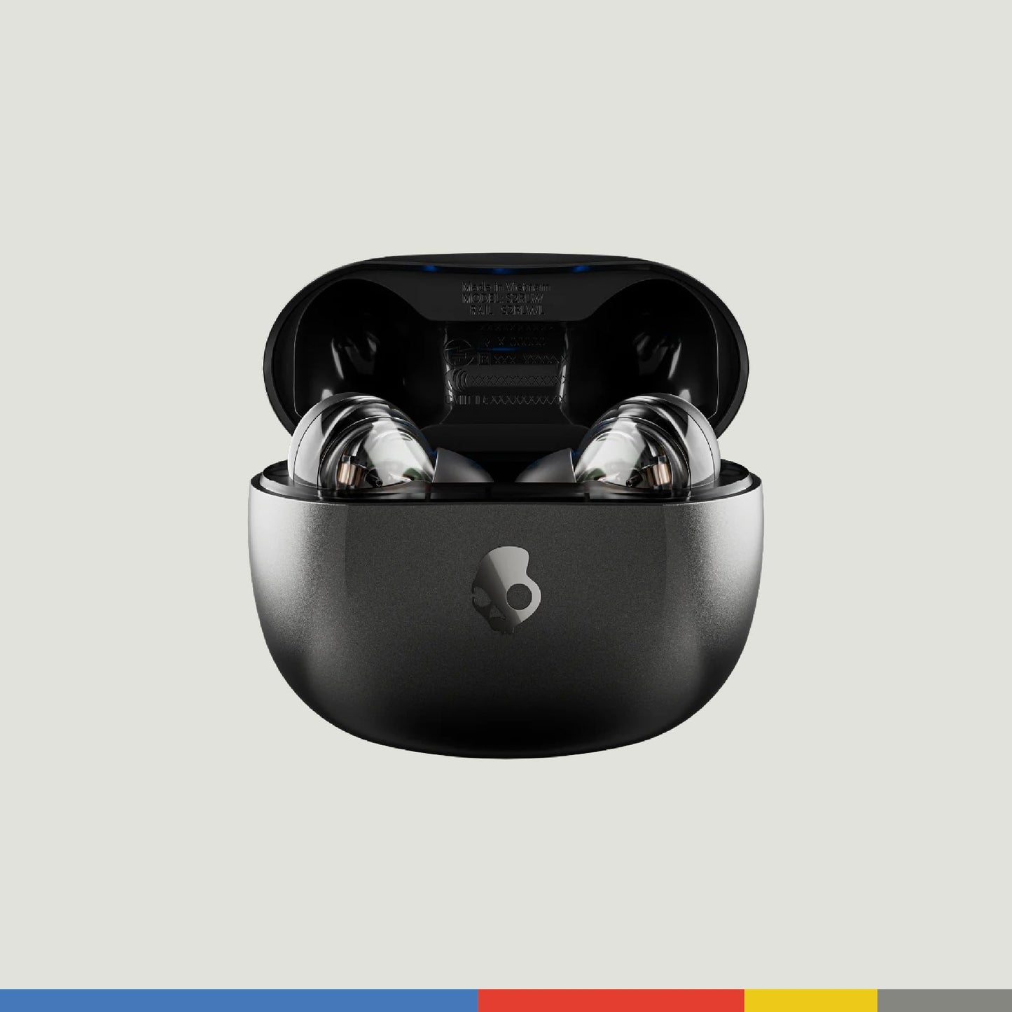 Skullcandy Rail ANC Wireless Earbuds, Bluetooth Headphones, Active Noise Cancelling, Up to 38 Hours Battery, Microphone for iPhone Android, Customizable via Skull-iQ App - True Black