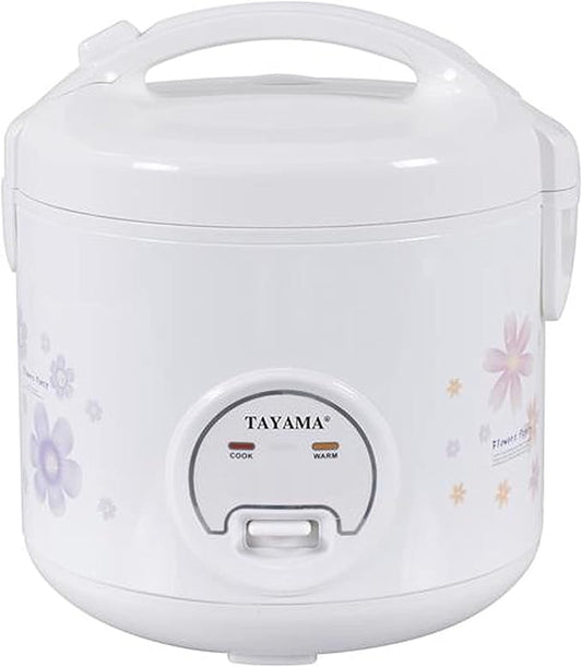 TAYAMA Automatic Rice Cooker & Food Steamer 10 Cup, White (TRC-10RS)