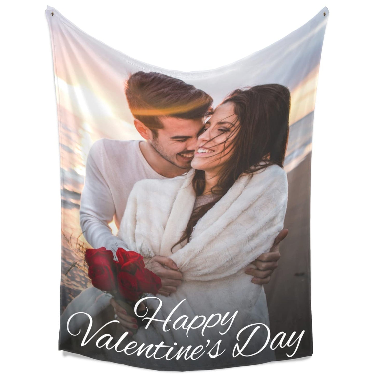 Custom Blankets with Photo, Personalized Photo Blanket, Customized Blankets with Picture, Personalized Gifts for Women Men, Mom Gift for Mothers Day