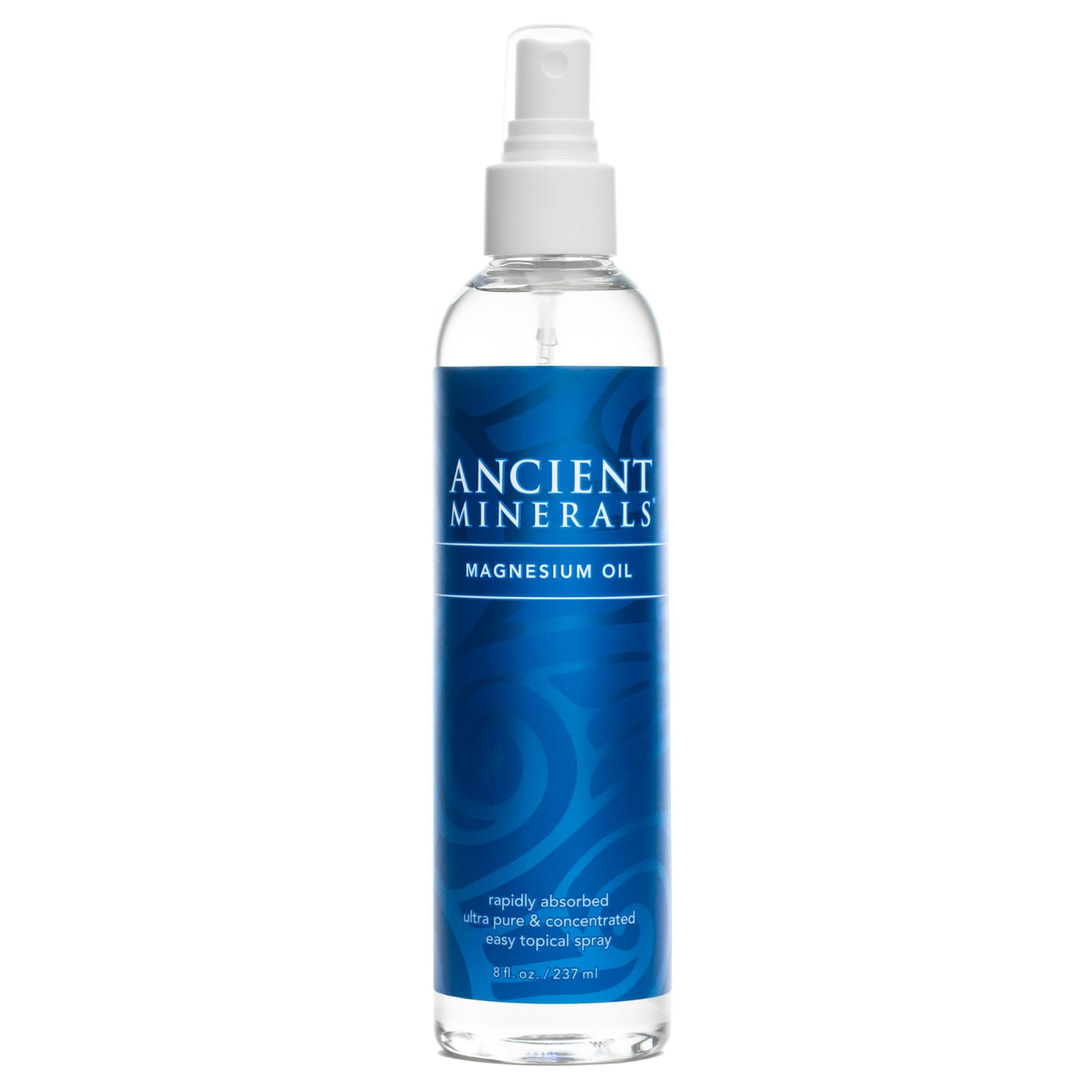 Ancient Minerals Magnesium Oil Spray Bottle of Pure Genuine Zechstein Magnesium Chloride - Topical Magnesium for Skin Application (8oz)