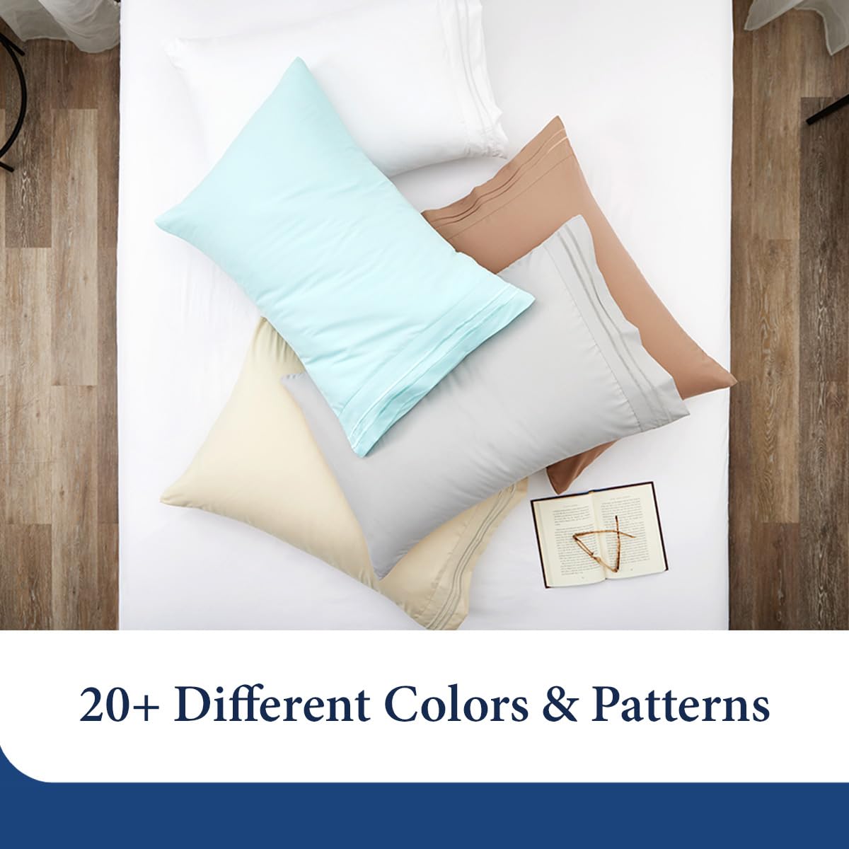 Cosy House Collection Everyday 1500 Series Bed Sheet Set - Ultra Soft & Cool Hotel Luxury Bedding - Deep Pocket - Wrinkle, Stain and Fade Resistant - 4 Piece Set (Queen, Bright Turquoise)