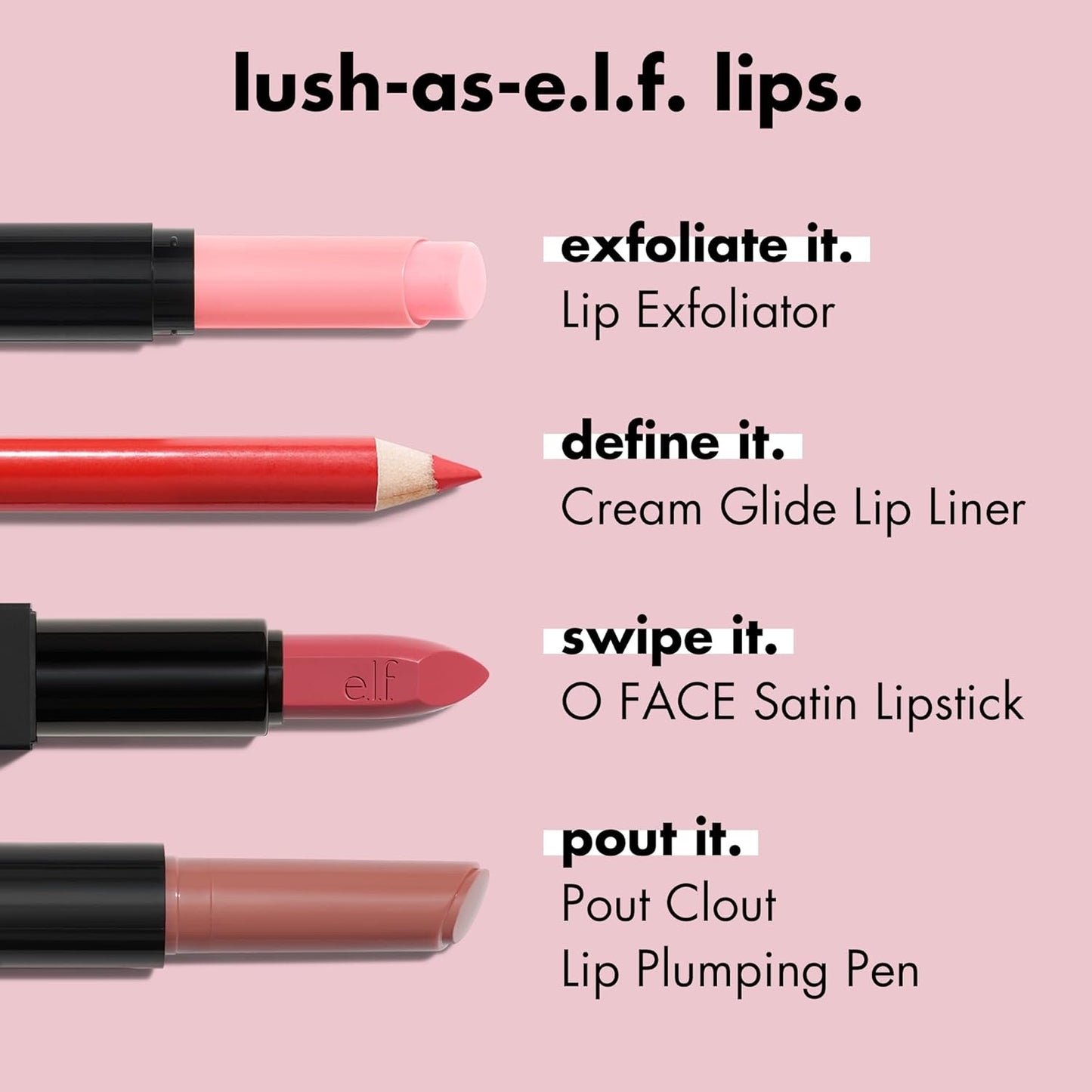 e.l.f. Cream Glide Lip Liner, Highly-Pigmented Pencil For Shaping & Sculpting Lips, Semi-Matte Finish, Vegan & Cruelty-Free, Dark Cocoa