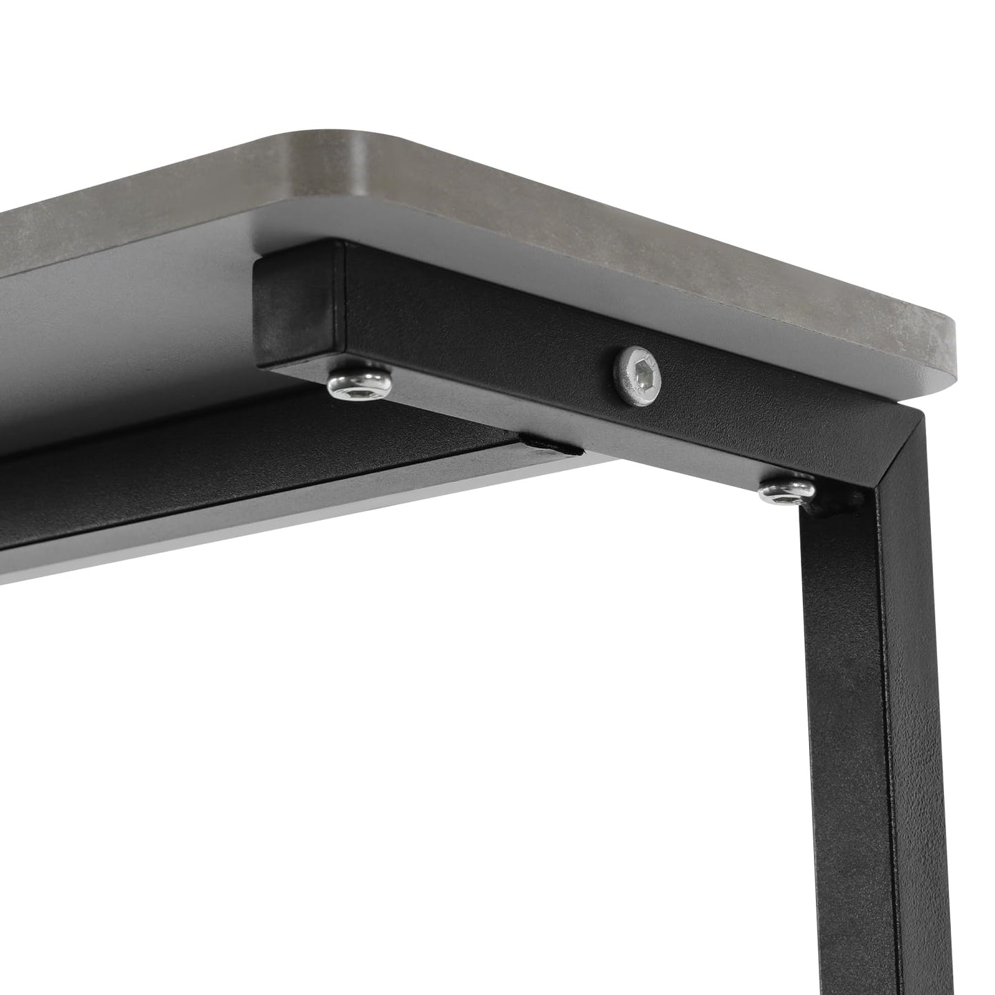 CNCEST Rolling Computer Desk, 3-Tier Computer Desk, 36inch Home Office Desk with Storage Shelves Used As A Computer Table, Study Table, Reading Table, Writing Table 31.5 * 19.69in (Black+Grey)