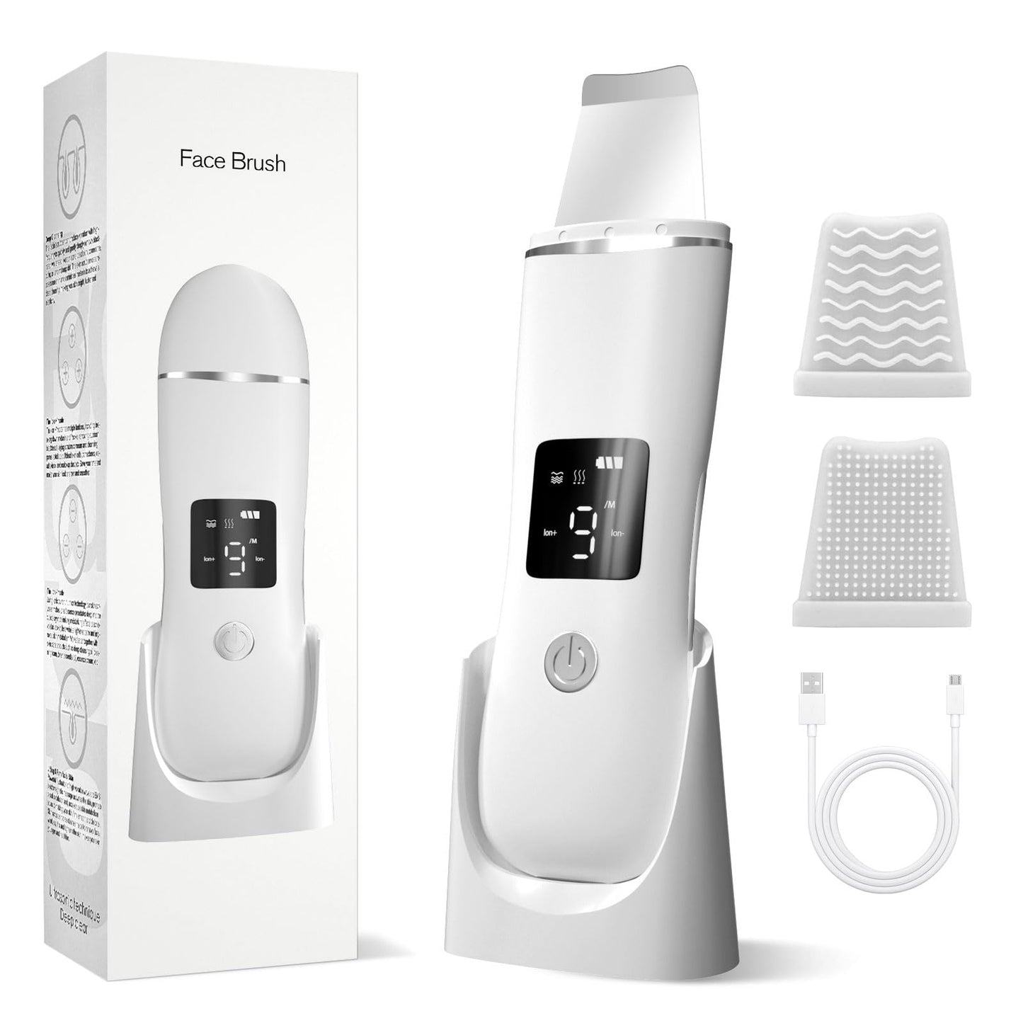 Face Scrubber Skin Spatula - Blackhead Remover with 4 Modes, Pore Extractor Face Spatula Deep Cleansing for Facial Skincare Women Gift