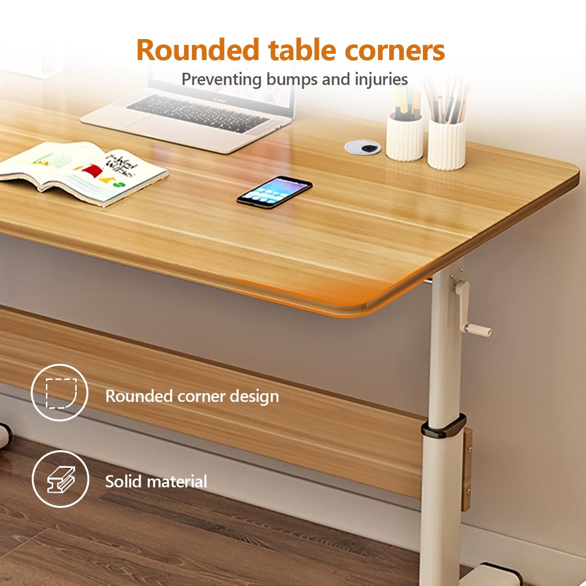 WXJHL Manual Standing Desk, Adjustable Height Desk, Stand Up Computer Table for Home Office, Bedroom