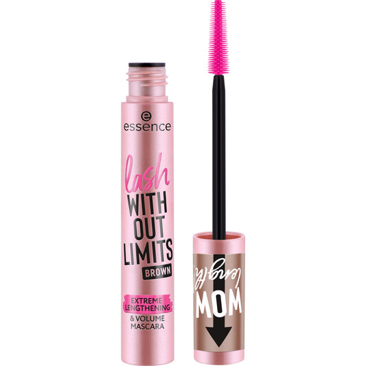 essence | Lash Without Limits Extreme Lengthening & Volume Mascara (02 | Brown) | Volumizing & Lengthening | Vegan, Cruelty Free & Paraben Free