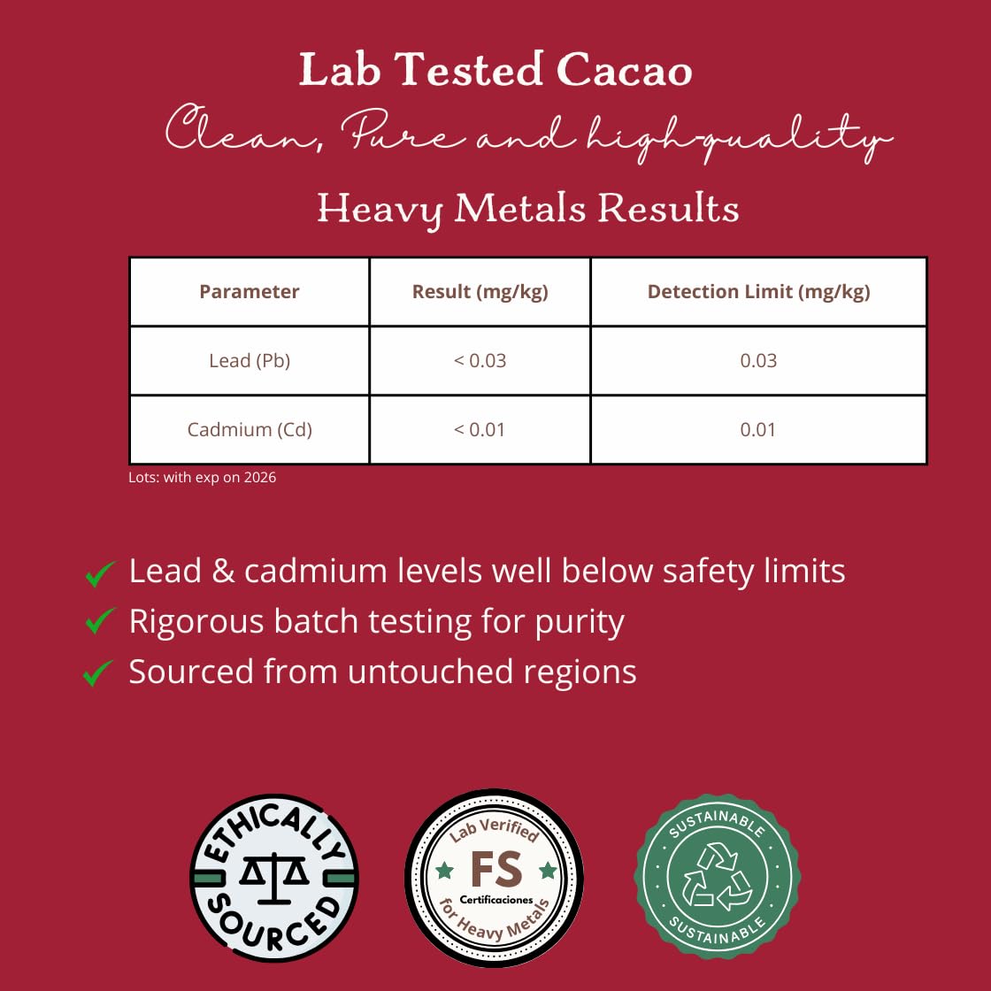 Cacao Adventures Ceremonial Grade Cacao | 100% Pure Cacao | Dairy & Vegan Free | Unsweetened | Vegan Peruvian Cacao