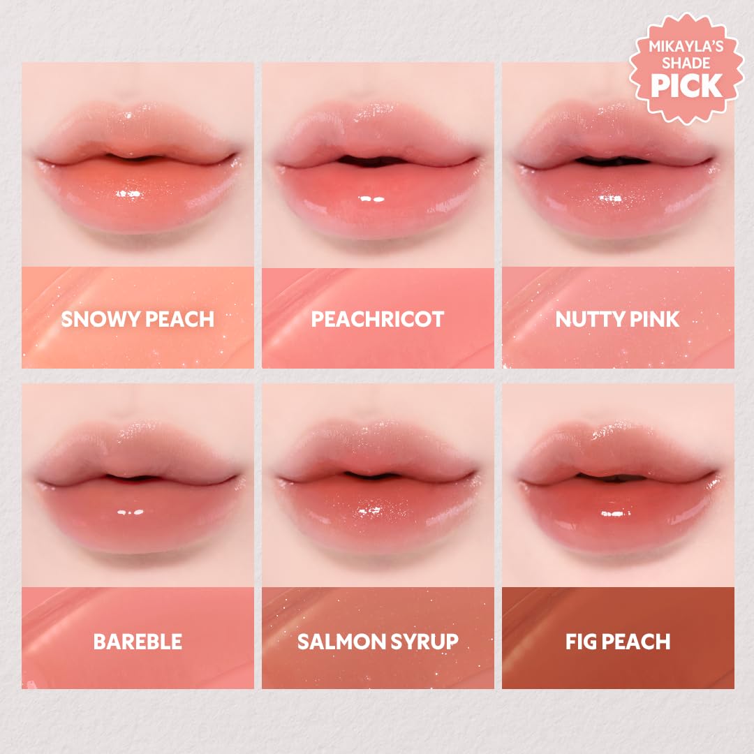 TIRTIR [*Mini Size Waterism Tinted Lip Gloss #15 Grapen, 0.06 Fl Oz – Kiss Ready Lipgloss, 12H Long Lasting Non Sticky Natural Tinted Glow Korean Multiuse Cheek and Lip Tint for Women gift