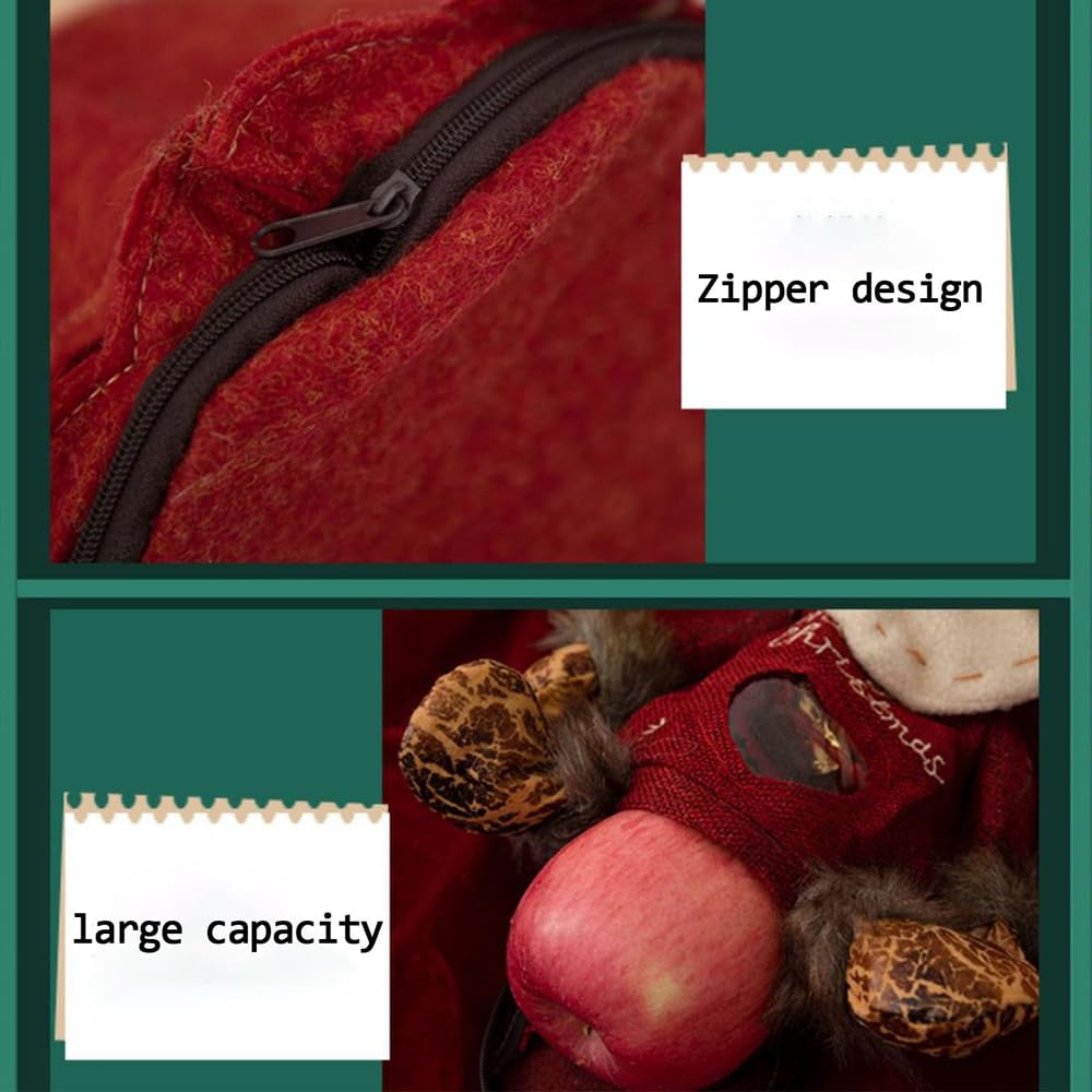 EZGHAR 2025 New Christmas Doll Gift Bags Zipper Design, Christmas Gift Doll Bags, Fabric Gift Bags, Small Fabric gift bags, for Party and Festival (6pcs)