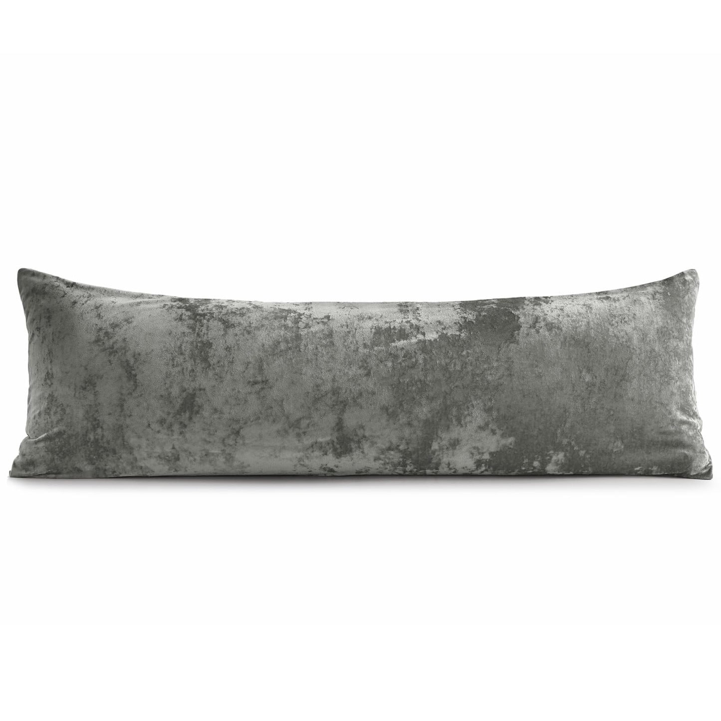 BEDELITE Velvet Body Pillow Cover with Zipper, Soft and Plush 20x54 Long Pillow Case, Velvety Smooth and Cozy Body Pillow Pillowcase for Bedroom and Couch, for All Seasons(Gray)