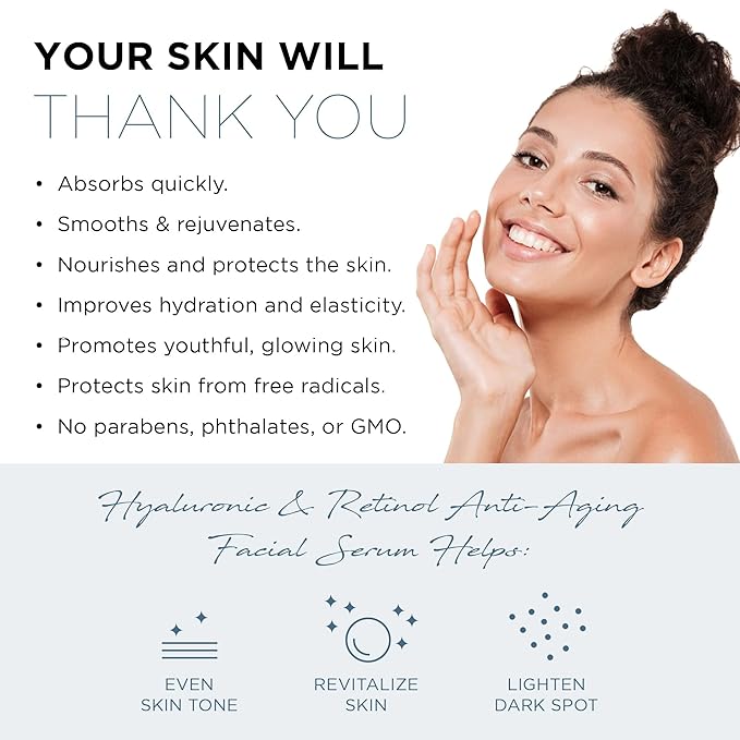 Azure Cosmetics Hyaluronic Acid Serum For Face - Ultra Hydrating, Dermatologist Tested, Anti-Aging Moisturizer for Dark Spots, Fine Lines & Wrinkles - Vegan, Clean Beauty, Korean Skin Care - 2 Pack