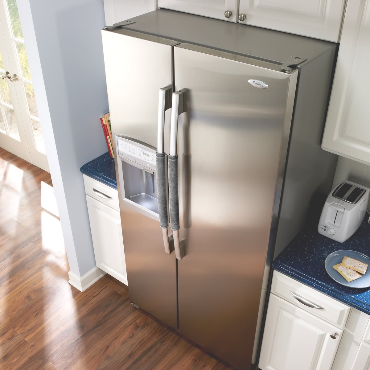 OUGAR8 Refrigerator Door Handle Covers,Keep Your Kitchen Appliance Clean from Smudges, Fingertips, Drips, &Food Stains, Perfect for Dishwashers(Gray)