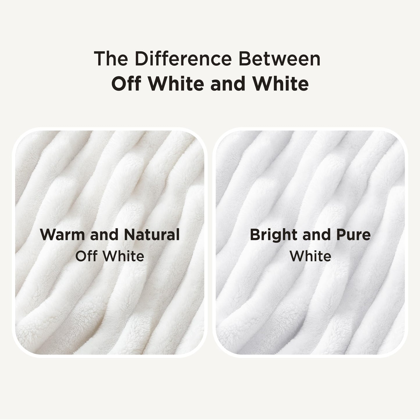 Bedsure King Size Blanket for Bed - GentleSoft Cozy Soft Blankets for Women, Cute Large Bedding Fleece Throws for Girls, Off White, 108x90 Inches