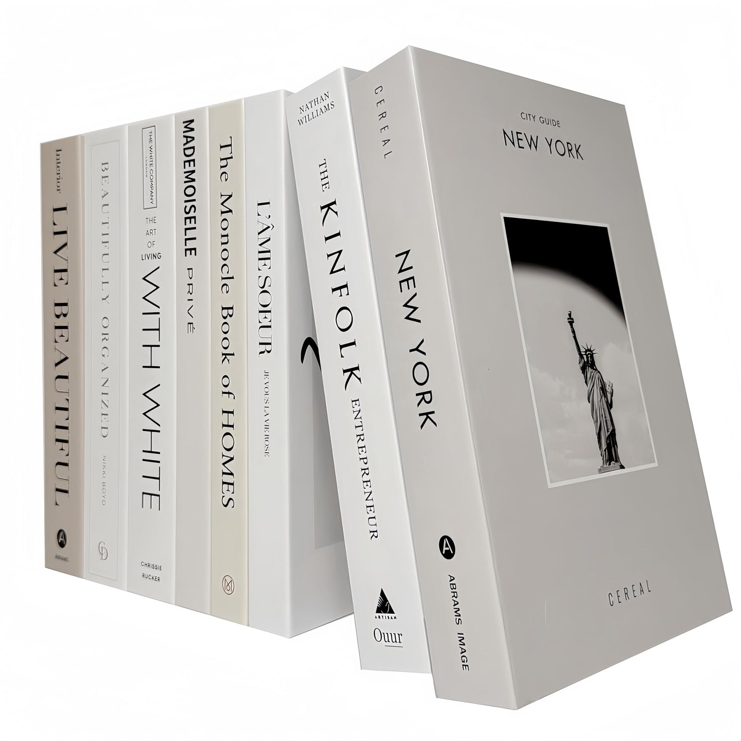 8 Pack Decorative Books, Ediactcyl Decoration Faux Books for Hardcover Home Decor | Fake Book Stacks Display for Bookshelf Room Decor (M27)