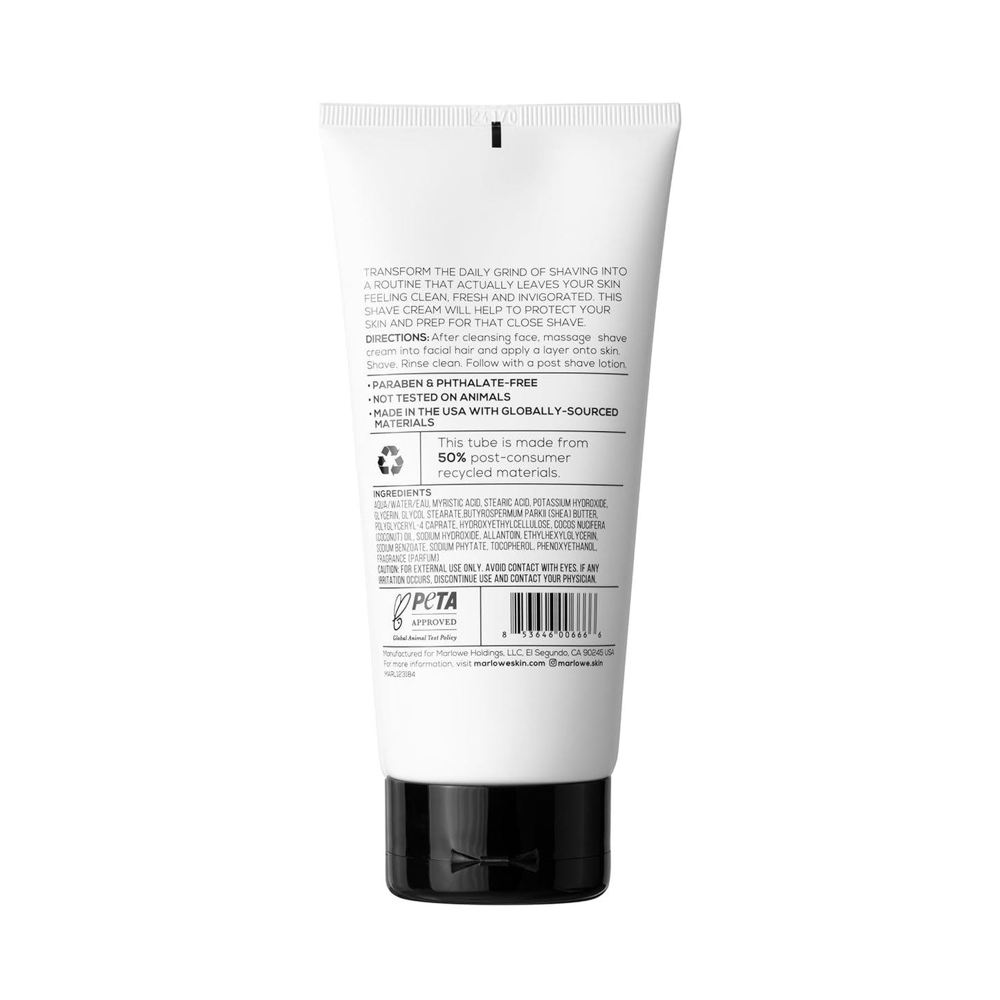 MARLOWE. Shave Cream No. 141 & Post Shave Lotion No. 144 – 6oz Each – Conditioning Shave Cream & Aftershave Lotion for Smooth, Soothing, Close Shave – Men's Shaving Kit Essentials, 2-Pack
