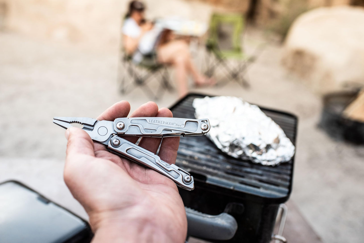 LEATHERMAN, Rev Pocket Size Multitool with Package Opener and Screwdrivers, Stainless Steel