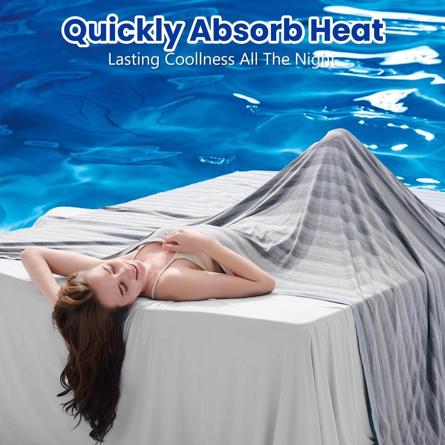 GOHERO Cooling Blanket King, Arc-Chill Q-Max >0.5 Cool Fiber, Summer Cooling Throw Blanket for Hot Sleepers, Keeps Body Cool for Night Sweats, Soft Lightweight Sofa Couch Blankets for Kid Adults