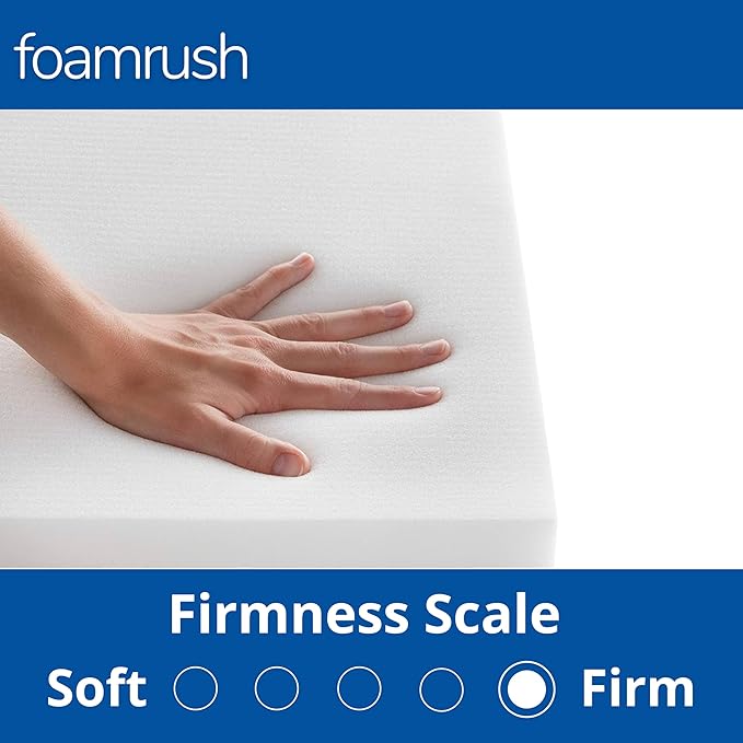 FoamRush 6-Inch Bunk (28" x 75") High Density Foam RV Mattress Replacement, Medium Firm, Pressure Relief, Travel Camper Trailer Truck, Made in USA, CertiPUR-US Certified, Cover Not Included