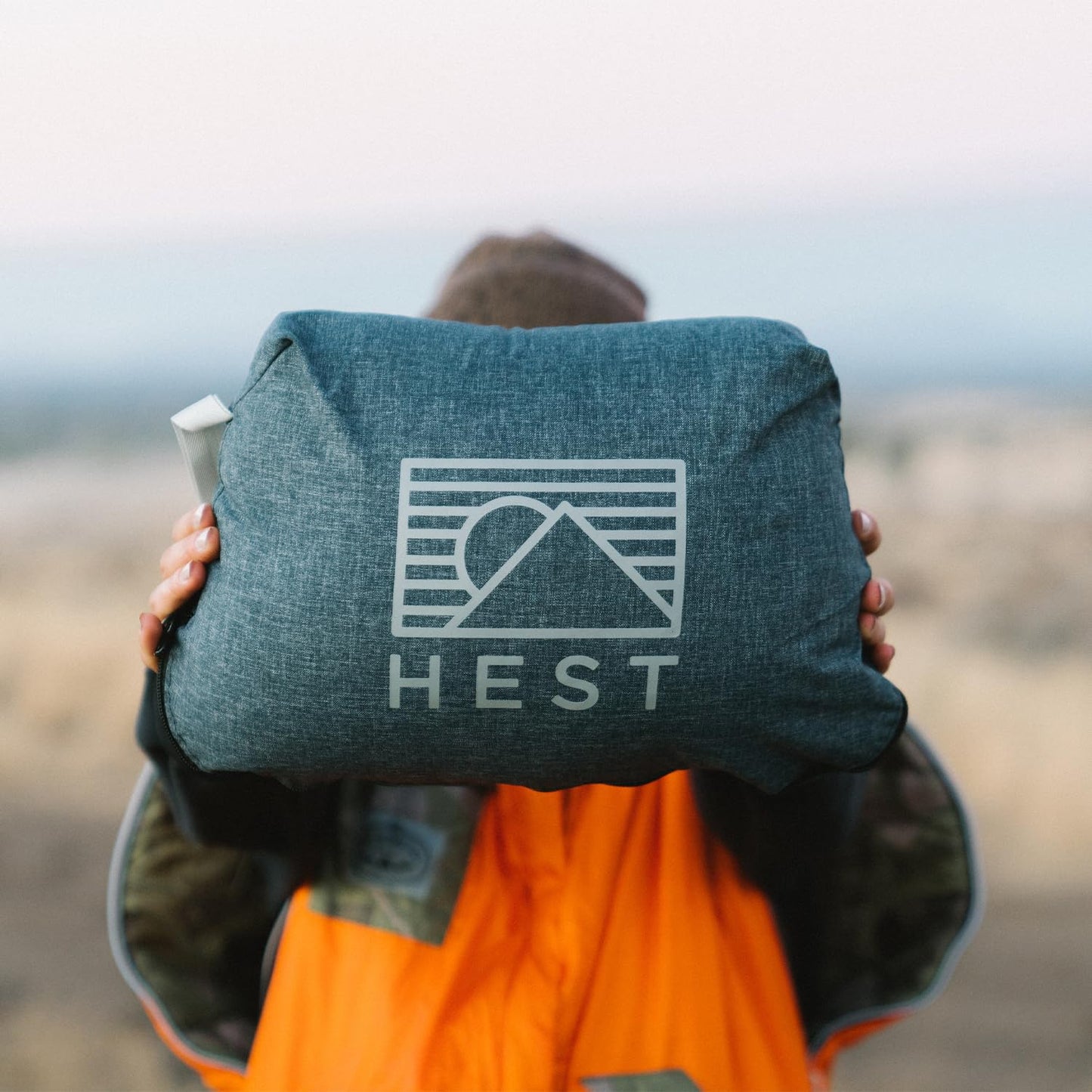 HEST Camp Pillow (Small) - Temperature Resilient Memory Foam - Essential for Camping, Backpacking, and Outdoor Adventures - Compact Packable Travel Pillow - 10" L x 15" W