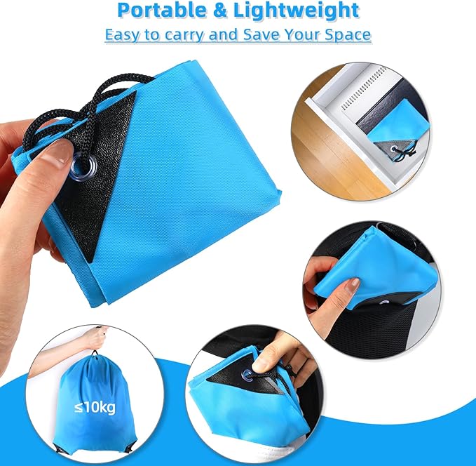 GoodtoU Drawstring Bags, Nylon Backpack for Sport, Traveling, Team (60Pcs, Sky Blue)
