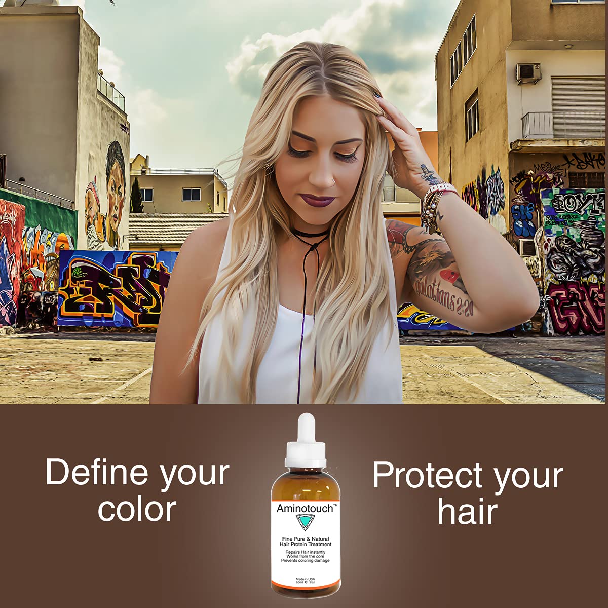 Aminotouch Natural PURE PROTEIN TREATMENT Instant Rescue Shot Grow Long Hair Repair Damage Split Ends, Strengthen Weak Hair, Collagen Filler Keratin Repair that Works From the Core (Double)