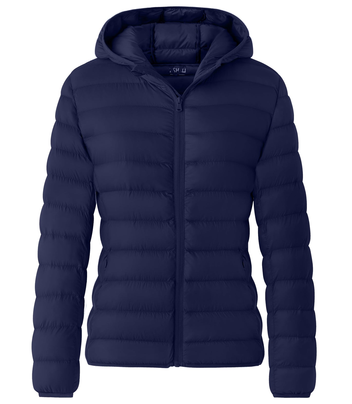 ZSHOW Women's Puffer Coat Lightweight Packable Padded Winter Jacket (Navy,X-Large)