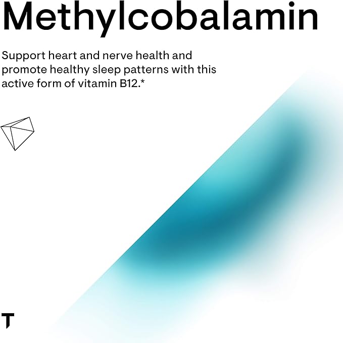 THORNE Vitamin B12 - as Methylcobalamin - Supports Heart & Nerve Health, Blood Cell Function, Healthy Sleep & Methylation* - Gluten, Dairy & Soy-Free - 60 Capsules