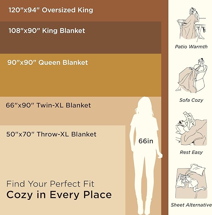 Bedsure 100% Cotton Blanket Queen Size for Bed - Breathable and Lightweight, Soft Cozy Textured Herringbone Woven Blanket for Summer Spring, Ashley Blue, 90x90 inches