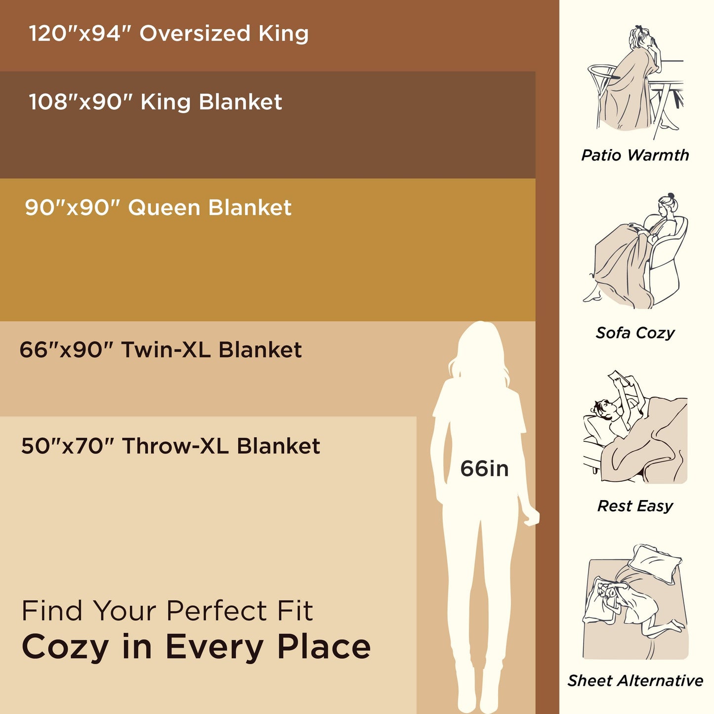 Bedsure 100% Cotton Blanket Queen Size for Bed - Breathable and Lightweight, Soft Cozy Textured Herringbone Woven Blanket for Summer, Linen Beige, 90x90 inches