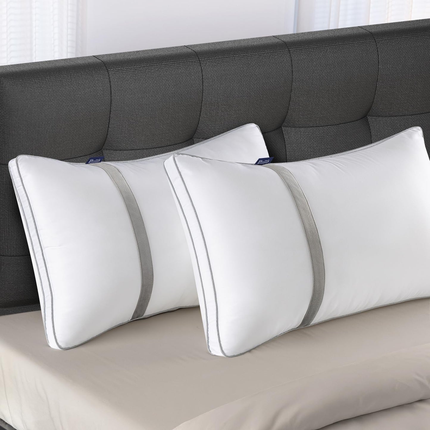 BedStory Pillows for Sleeping 2 Pack, Hotel Quality Bed Pillow King Size, Down Alternative Pillows with Ultra Soft Fiber Fill, Good for Back and Side Sleepers