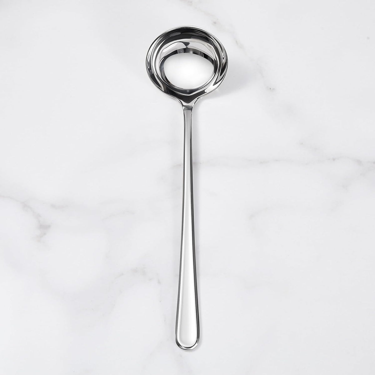 KEAWELL Premium 11" Verona Ladle, 18/10 Stainless Steel, Heavy-Duty with Deep Bowl, High-Polished Finish, Ergonomic Handle for Smooth Pouring, Dishwasher Safe (1, 11" Soup Ladle)