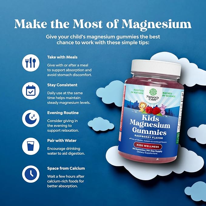 Bundle of Delicious Daily Kids Multivitamin Gummies - Multivitamin for Kids Immunity Support Gummies and Relaxing Calm Magnesium Gummies for Kids for Nerve Bone and Muscle Health Calm Gummies