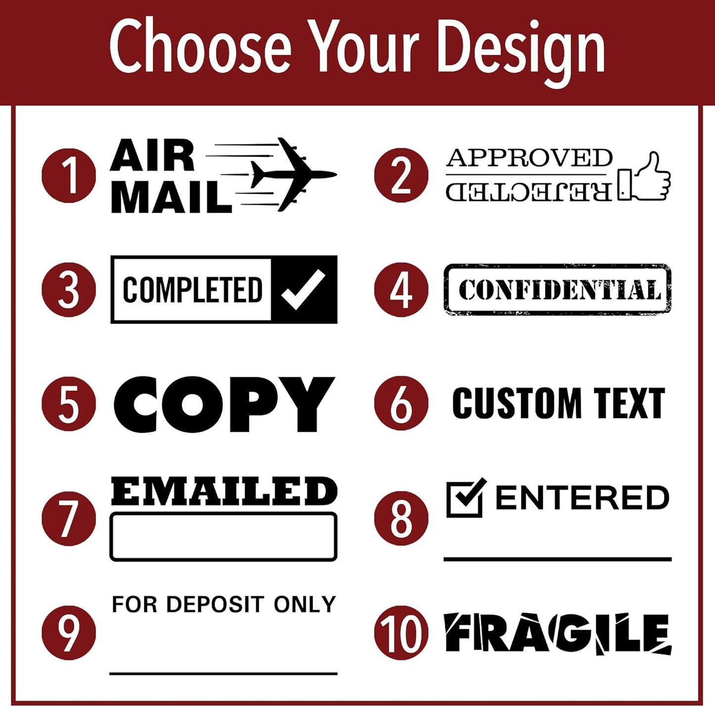 Copy Office Stamp | 4 Different Sizes | 20 Designs | Multiple Color Options | Perfect for Quick Validation of Office Documents (Copy, Large)