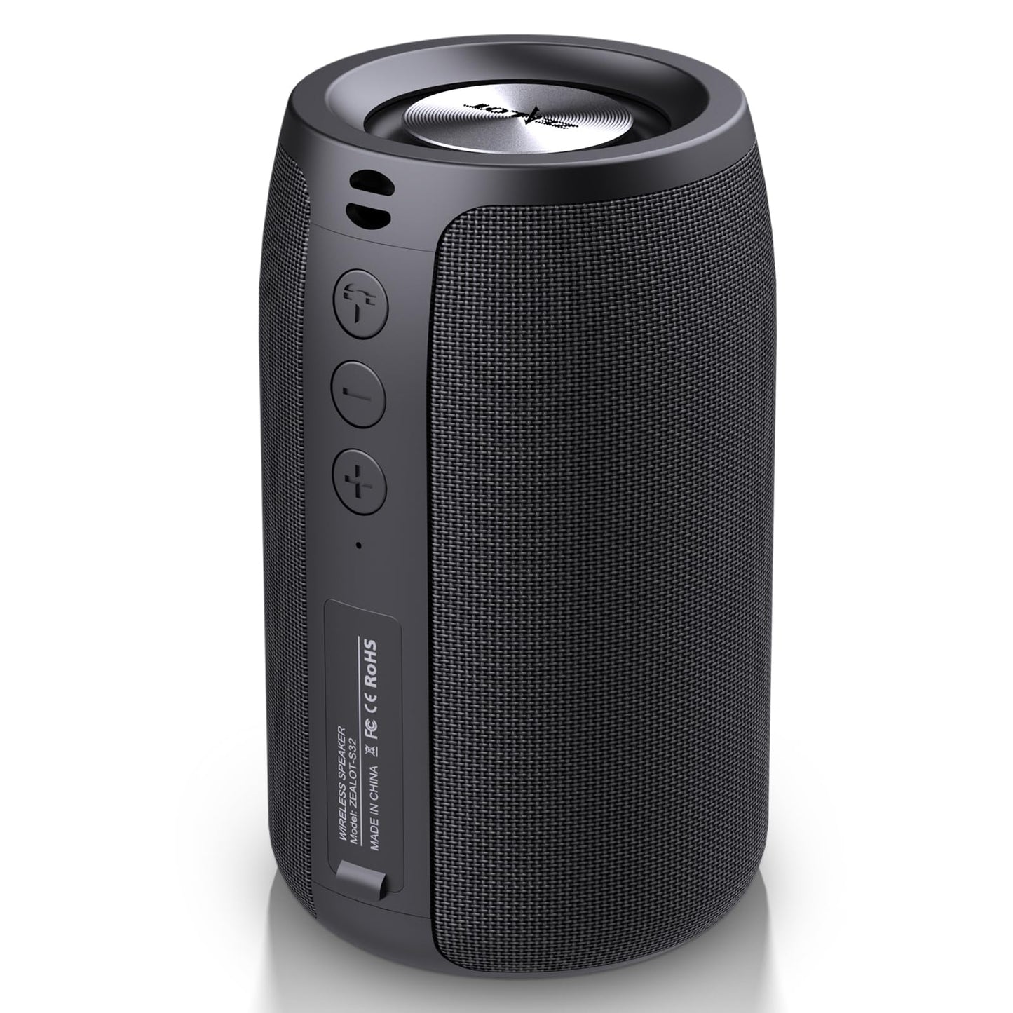 ZEALOT Portable Bluetooth Speakers, Wireless Speaker, S32 Samll Outdoor Speaker, Waterproof IPX5, Stereo Pairing/Bass/USB/MIC/TF Card/AUX for Home Outdoor Travel, Gift for Men, Kids -Black