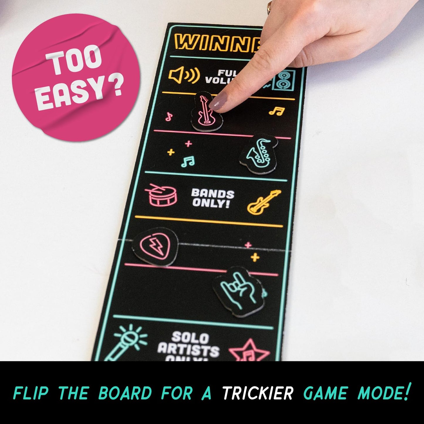 Lucky Egg Official Grab The Mic – Family Karaoke Board Game, 8+ Year Olds, 2-10 Players - Games for Bad Singers with 250 Lyrics (125 Cards) for Hilarious Game Nights & Birthday Party, Kids Gift