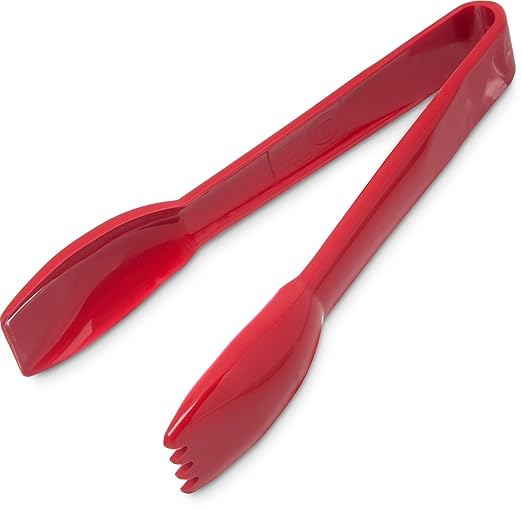 Carlisle FoodService Products 460605 Carly Salad Tong, 6" Salad Tong, Red, 1 Pack