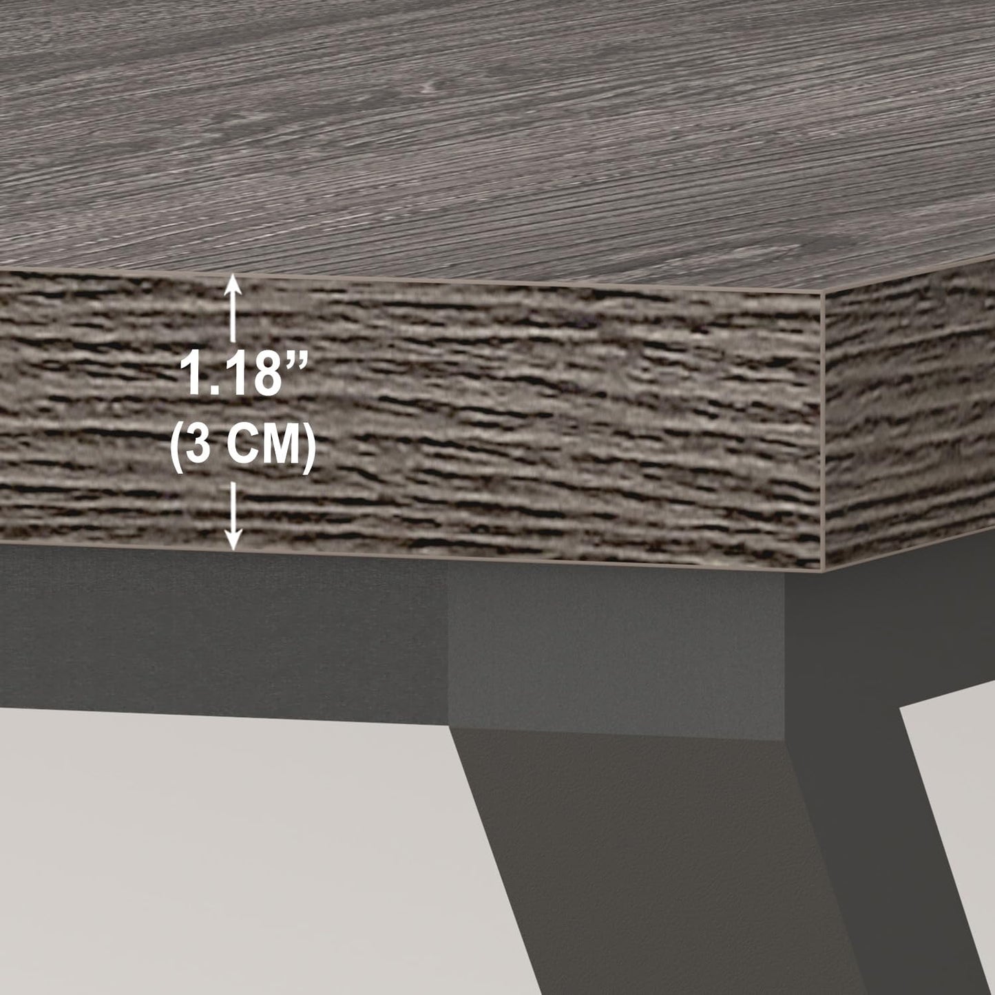 IBF 70 Inch Large Desk, Long Computer Desk for Writing Study, Industrial Home Office Work Executive Desk for Bedroom, Wood Metal Pc Gaming Workstation Computer Table for 2 Monitors, Dark Gray Oak