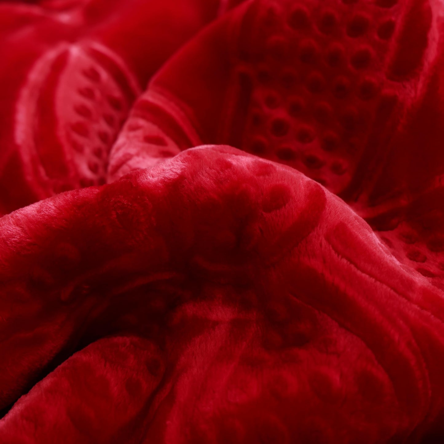 Hiyoko 11.5lbs Heavy 2Ply Embossed Blanket Reversible - Thick Warm Korean Mink No-Lints, Valentine’s San Marcos Fleece Blanket, Mexican Blankets for Adults 85" x 95" Burgundy/Lavender